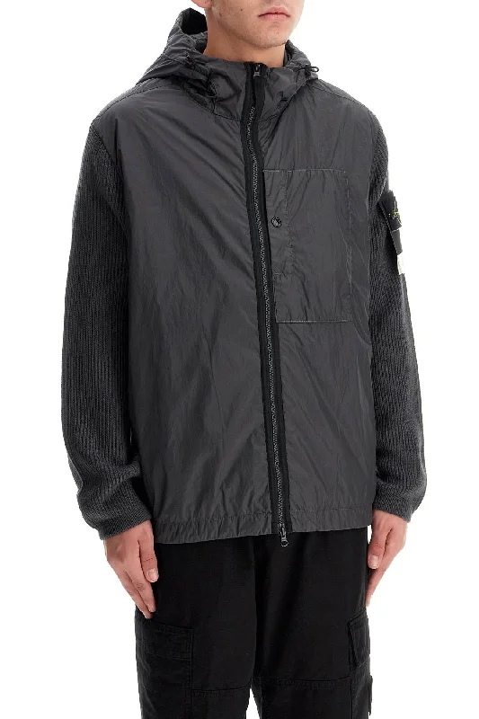 Warm Jackets Stone Island Hybrid Crinkle Reps R-N