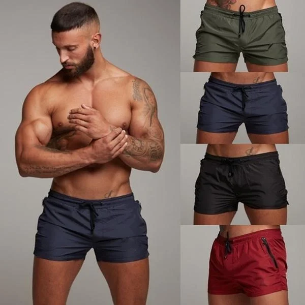 Preppy Style Summer Shorts Pants Men Quick Dry Swimming Shorts Swim Trunks