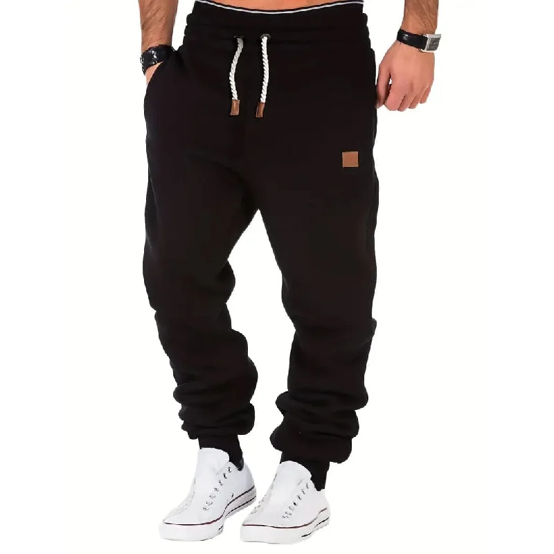 Street Jackets Men's Slim Fit Casual Trousers Drawstring Waist Sweatpants