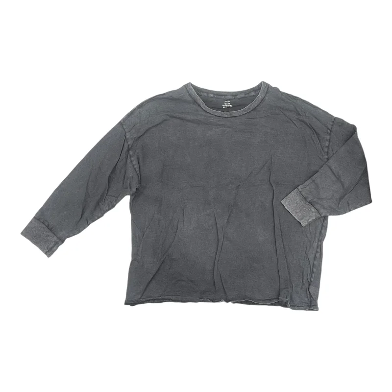 Preppy Style Top Ls By Aerie In Grey, Size:2X