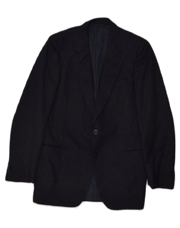 Casual Footwear VINTAGE Mens 2 Button Blazer Jacket UK 38 Medium Navy Blue Pinstripe