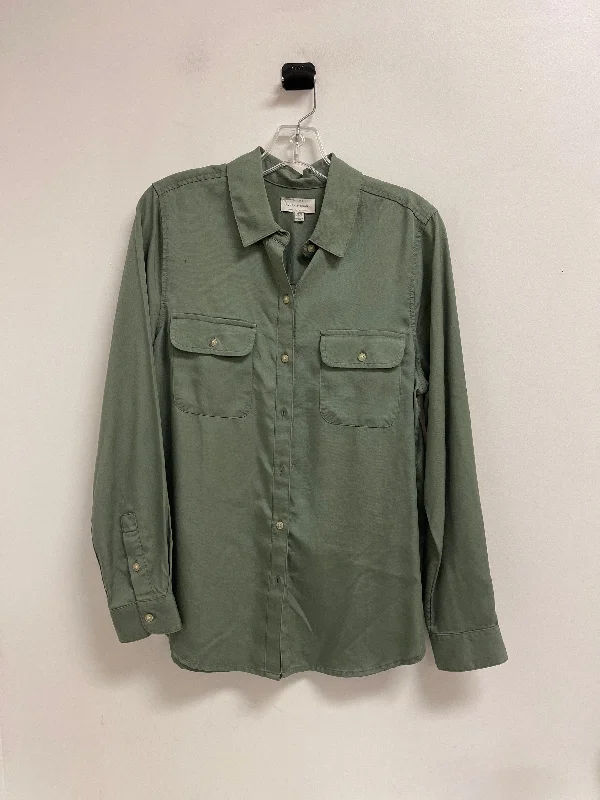 Cool Hoodies Top Long Sleeve By Lucky Brand In Green, Size: M