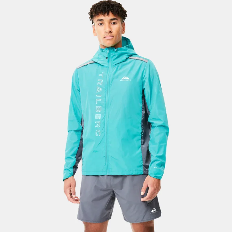 Casual Sweatshirts Trailberg Triathlon Windbreaker Jacket - Turquoise / Grey