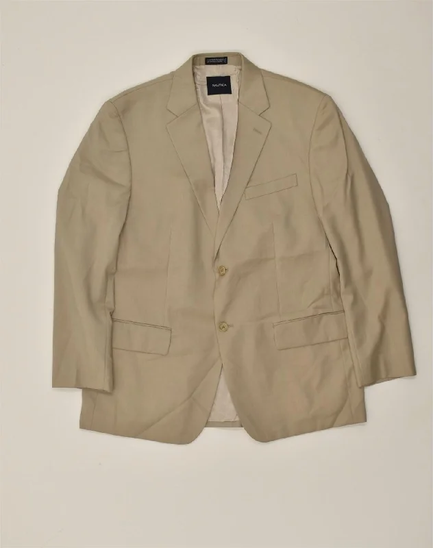 Layered Outfits NAUTICA Mens 2 Button Blazer Jacket UK 38 Medium Beige