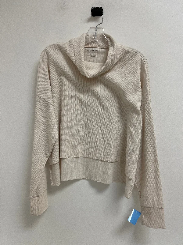 Dress Shoes Top Long Sleeve By American Eagle In Cream, Size: L