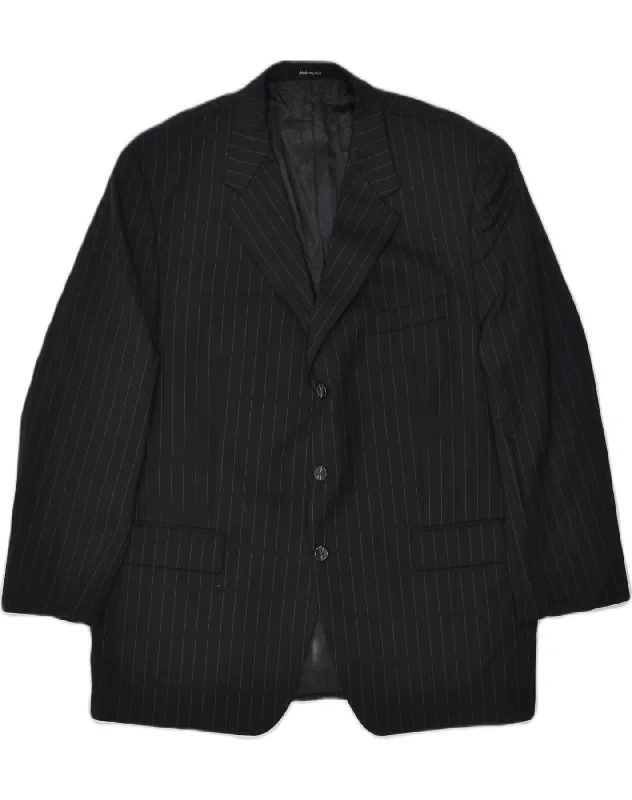 Funky Socks CHAPS Mens 3 Button Blazer Jacket UK 42 XL Black Pinstripe