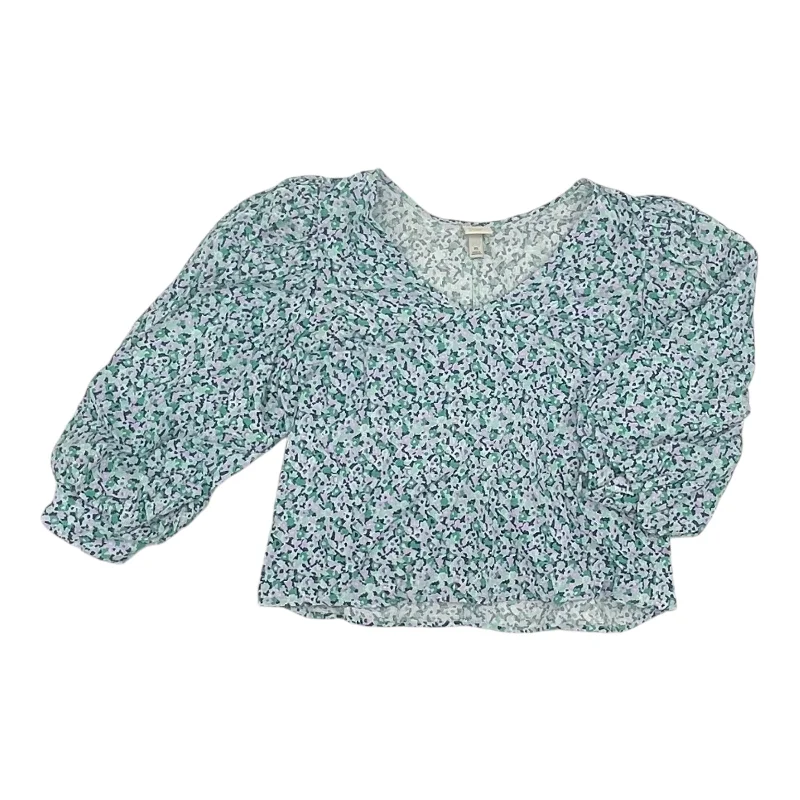 Statement Shirts Top Ls By A New Day In Floral Print, Size:Xl