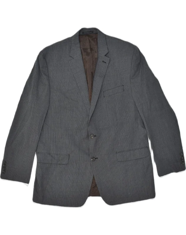 Button-down Shirts CHAPS Mens Slim Fit 2 Button Blazer Jacket UK 46 3XL Grey Wool