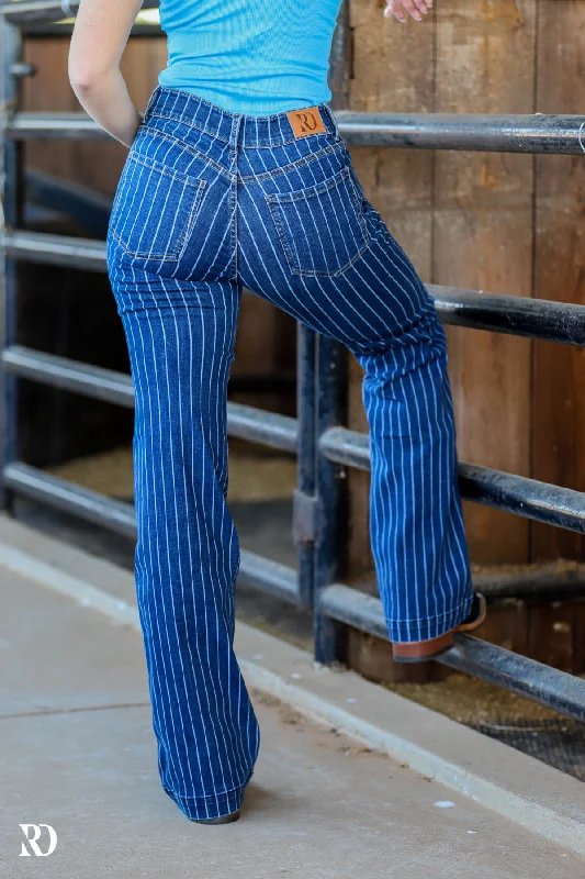 Street-inspired STEVIE PINSTRIPE TROUSER JEANS