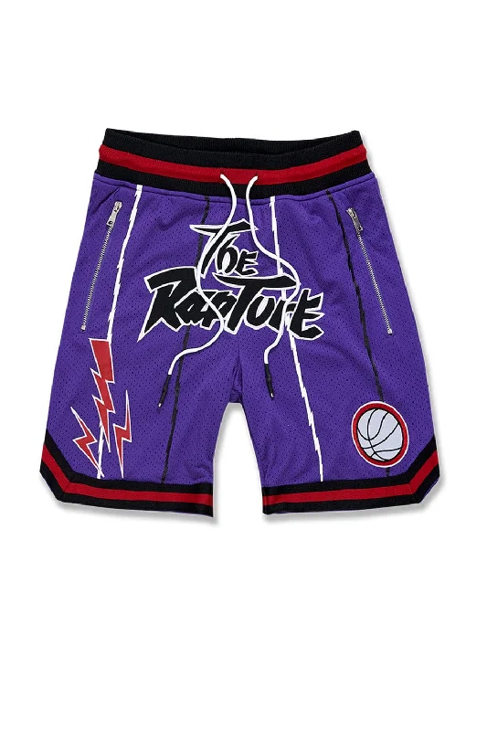 Sporty Sneakers Retro - The Rapture Basketball Shorts (Purple)