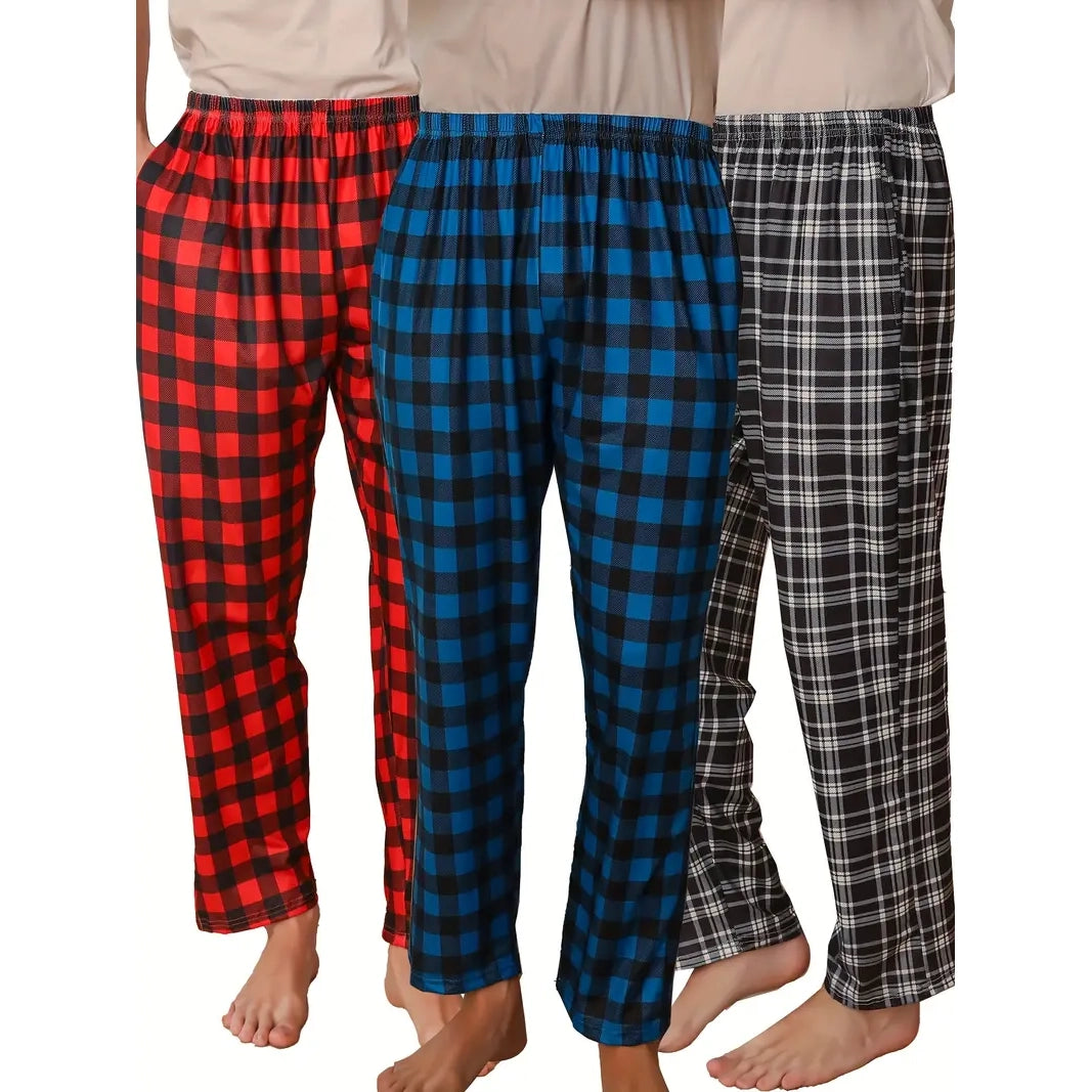 Athletic Shorts 3-Piece: Mens Pajama Pants Loungewear Sleepwear