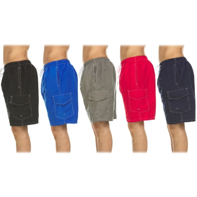 Trendy Sweaters 3-Pack: Men's Quick-Dry Swim Shorts