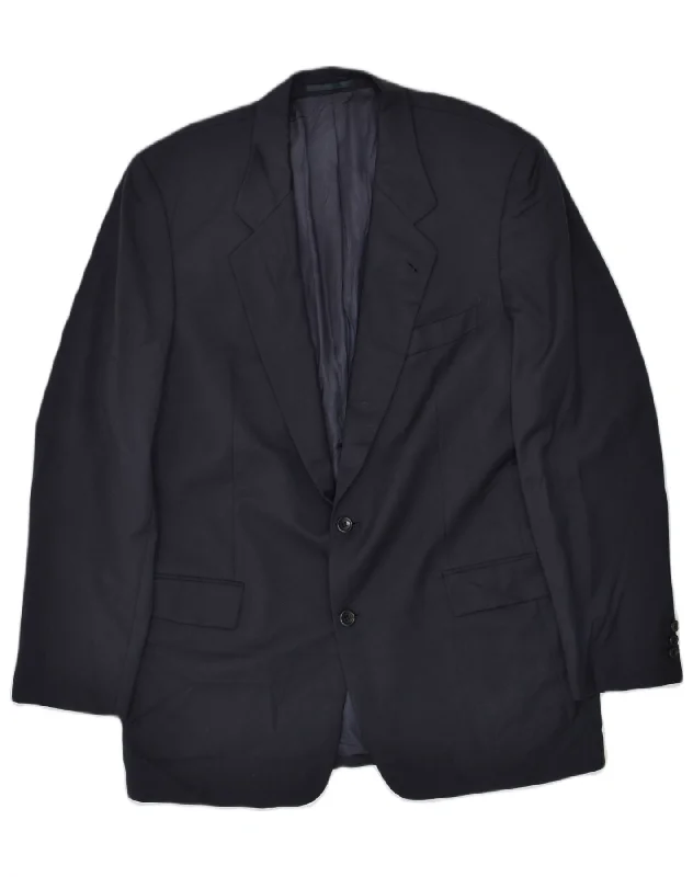 Classic Coats HUGO BOSS Mens 2 Button Blazer Jacket UK 42 XL Navy Blue Virgin Wool