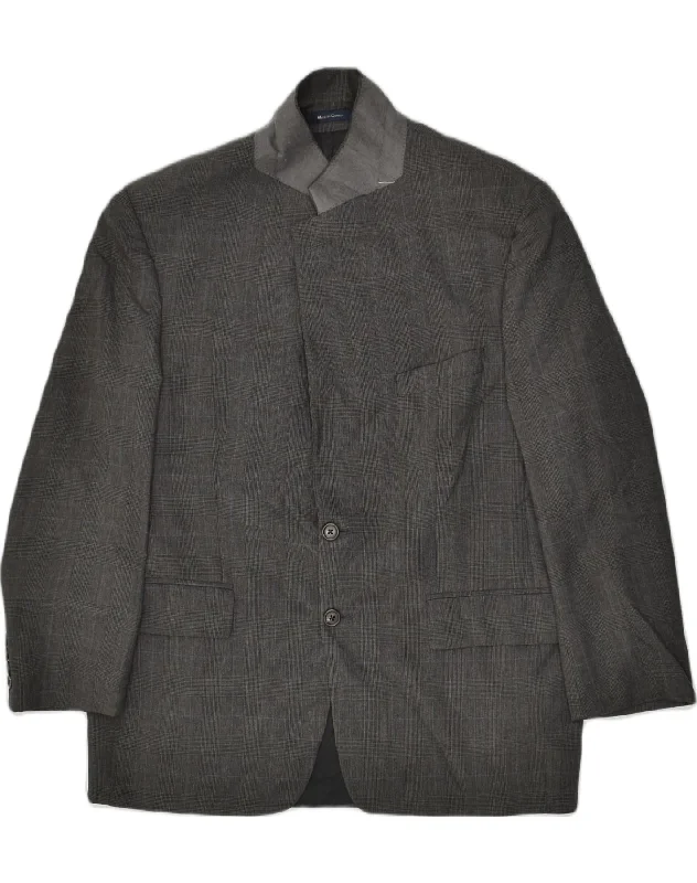 Warm Jackets CHAPS Mens 2 Button Blazer Jacket UK 38 Medium Grey Check Virgin Wool