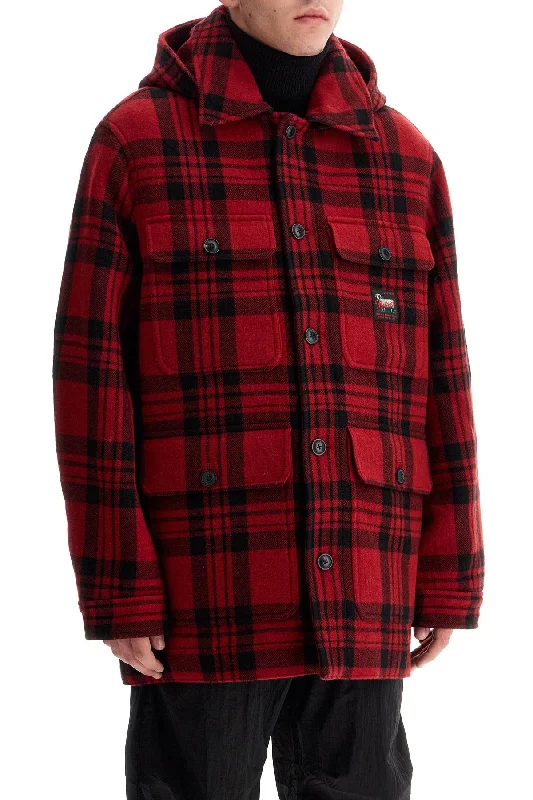 Street Shorts Woolrich Plaid Cruiser Hooded Jacket