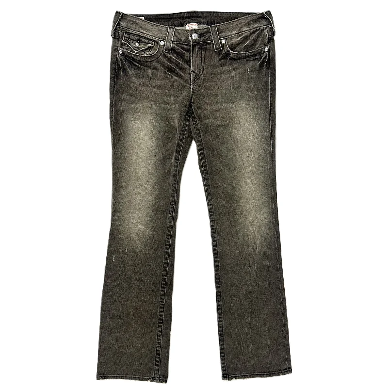 Street-inspired Jeans Flared By True Religion In Grey Denim, Size: 14