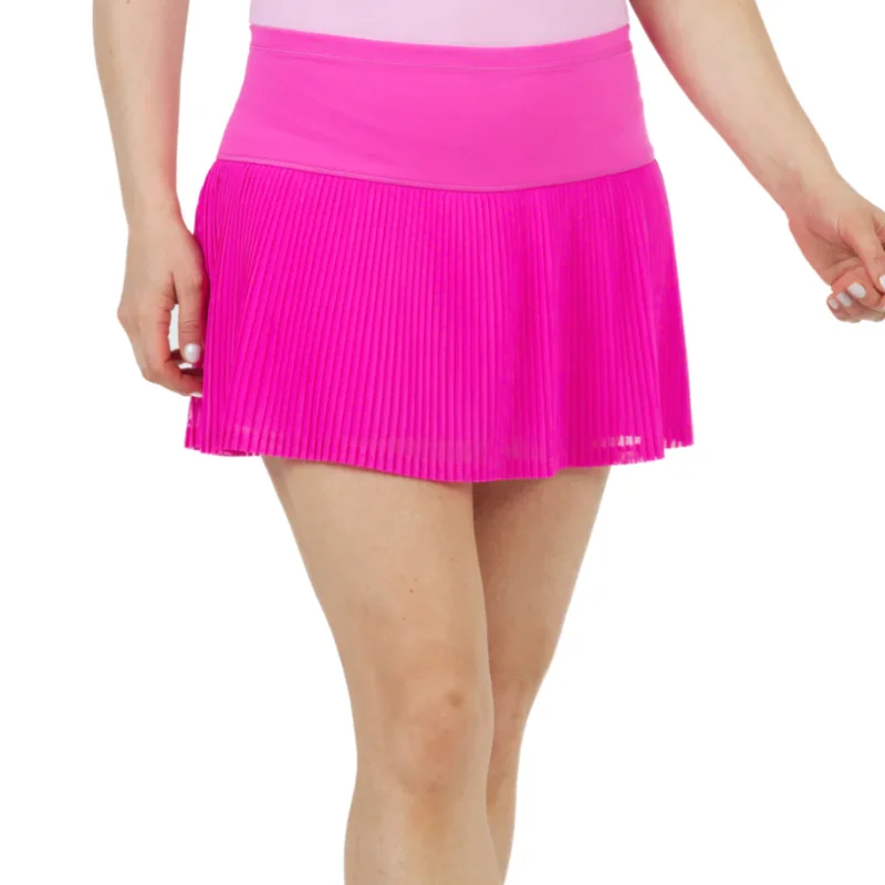 Activewear Gear IBKUL Mesh Pleat Skort (13") - Hot Pink