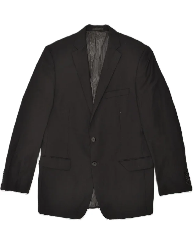 Lightweight Coats CALVIN KLEIN Mens Slim Fit 2 Button Blazer Jacket UK 40 Large Black