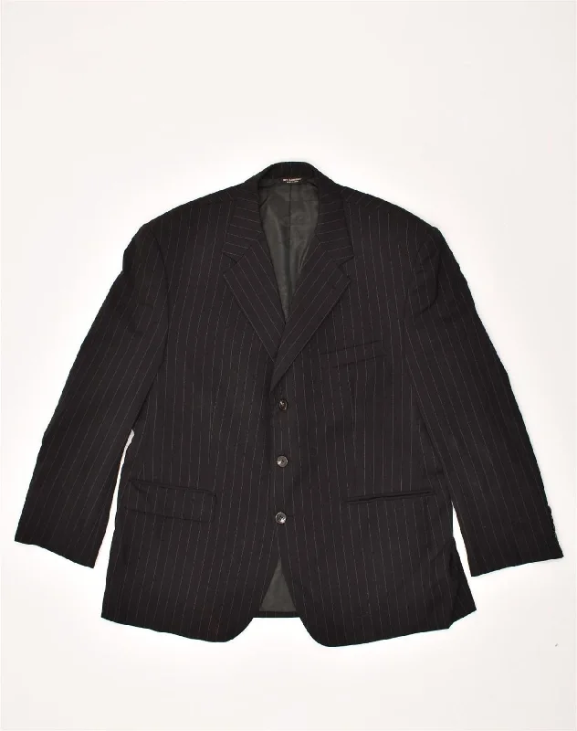 Comfy Sweatpants CHAPS Mens 3 Button Blazer Jacket UK 44 2XL Black Striped Wool