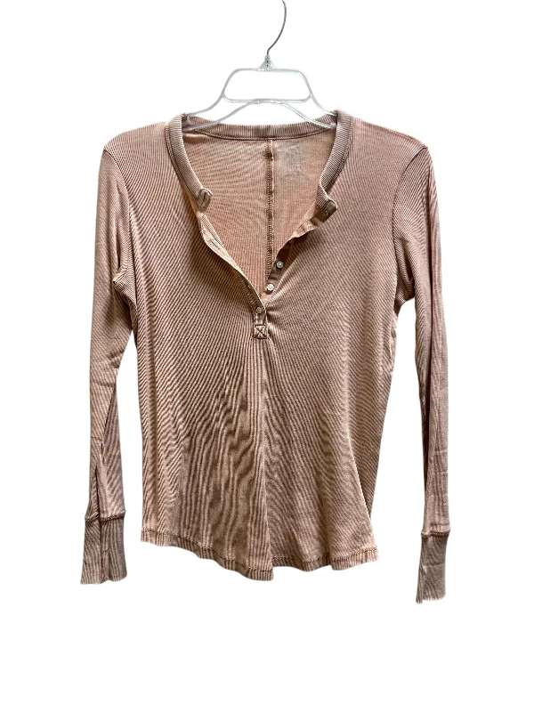 Tailored Blazers Top Long Sleeve By Aerie In Tan, Size: S