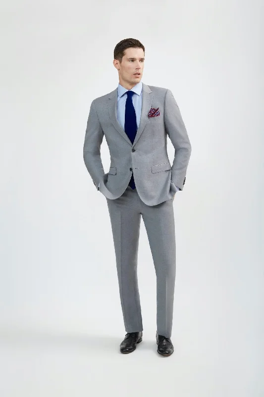 Summer Jackets Lite Grey Suit Made From 100% Merino Wool