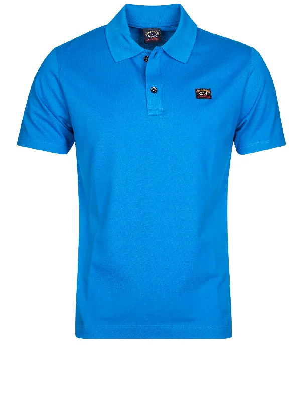 Designer Ties Knitted Polo Shirt Blue