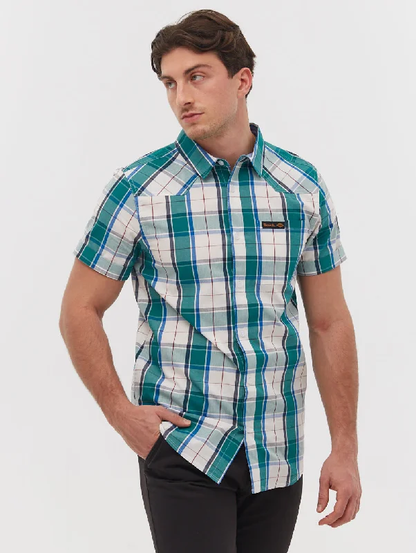 Athleisure Wear Stavo Short Sleeve Check Shirt