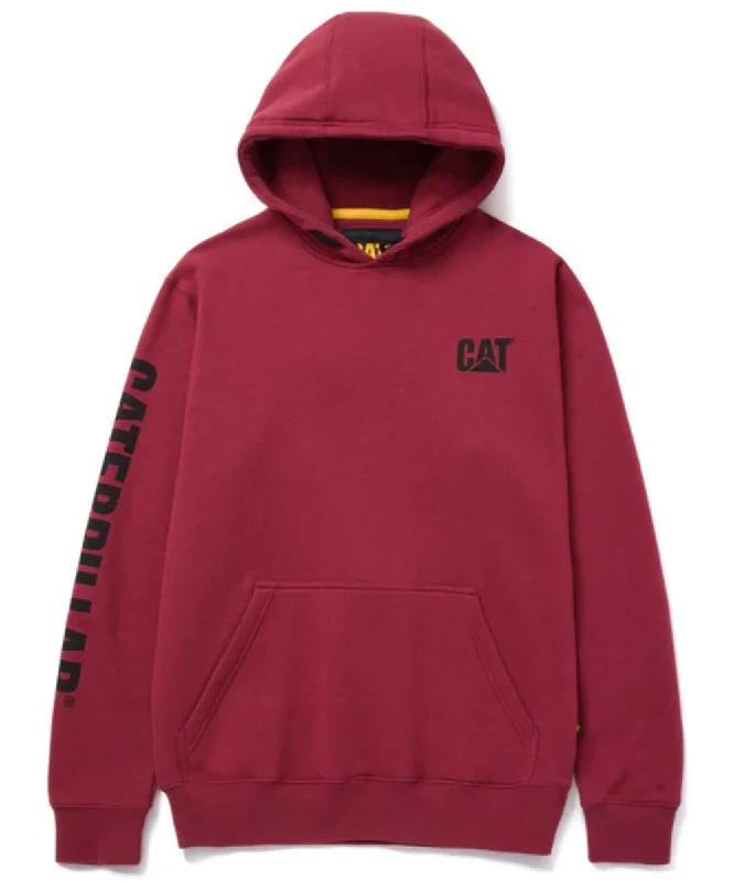 Casual Trousers CAT Trademark Banner Hooded Sweatshirt - Brick