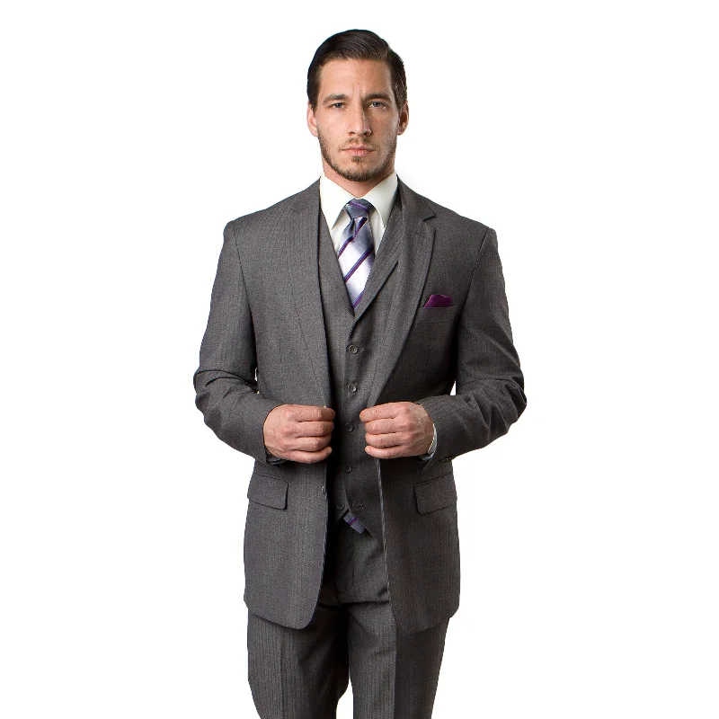 Preppy Style Grey Suit For Men Formal Suits For All Ocassions