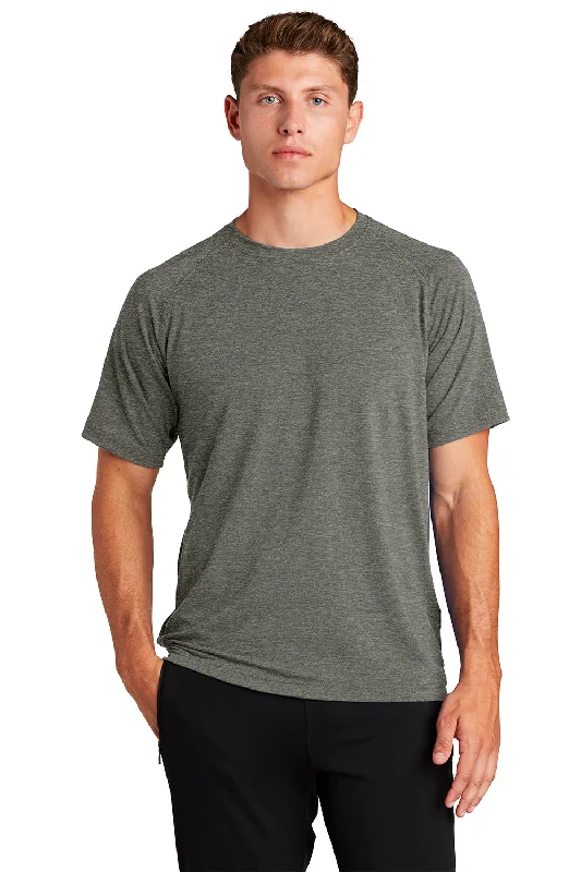 Casual Sweatshirts Sport-Tek Mens Ultimate Performance Moisture Wicking Short Sleeve Crewneck T-Shirt - Heather Grey