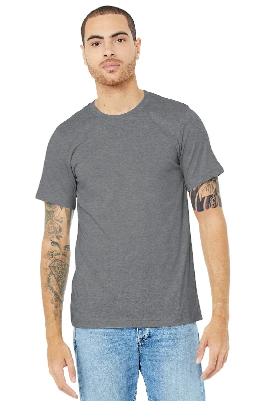 Warm Cardigans Bella + Canvas Mens Heather CVC Short Sleeve Crewneck T-Shirt - Heather Storm Grey