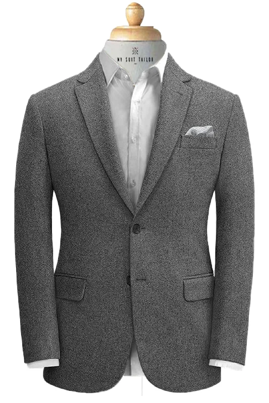 Athletic Shorts Cool Medium Grey Flannel Suit - Warm, Stylish, and Perfect for Winter