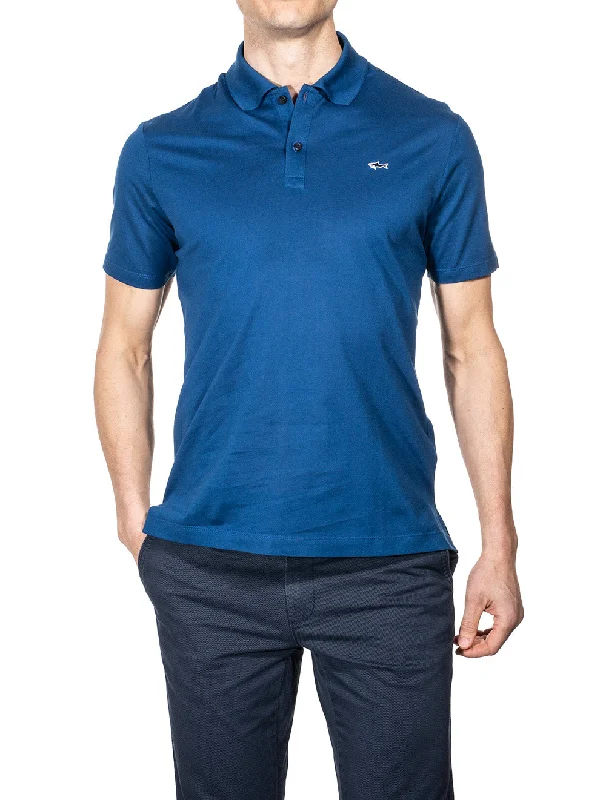 Dapper Suits Plain Polo Shirt Blue