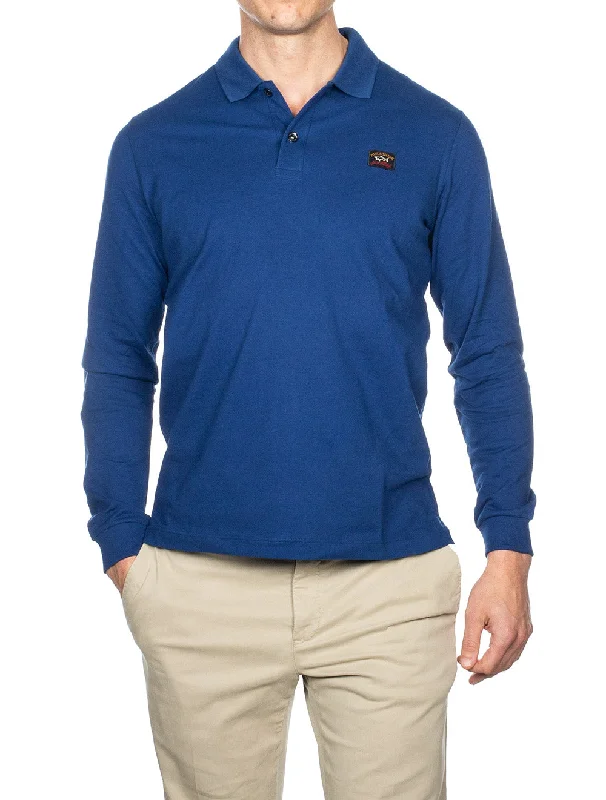 Stylish Hats Longsleeve Polo Blue