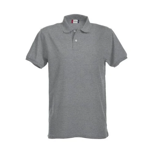 Casual Sweatshirts Clique Mens Melange Polo Shirt