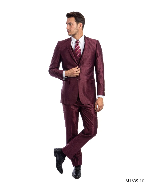 Designer Belts Burgundy Suit For Men Formal Suits For All Ocassions