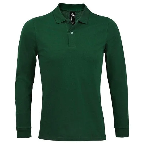 Button-down Shirts SOLS Mens Perfect Long Sleeve Piqu Polo Shirt