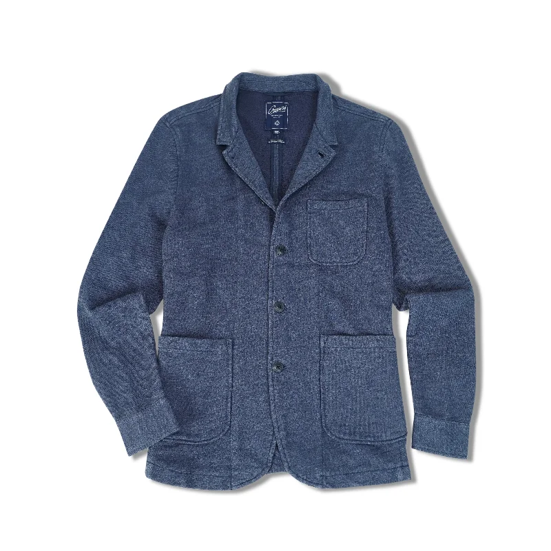 Street Shorts Dunlop Stand Up Collar Terry Blazer - Ombre Blue Heather