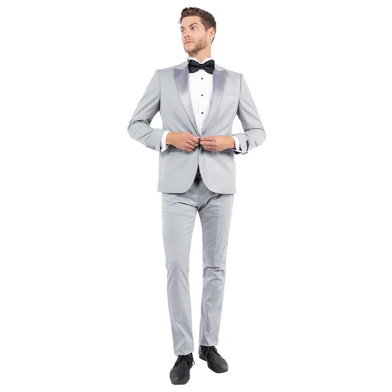 Slim-fit Jeans Men's Tailored-Fit Suits Separates Tuxedo Jacket w/ Peak Lapel