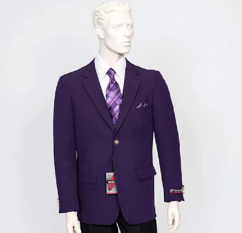 Workwear Jackets Pacelli Blair 70049 Single Breast Blazer Purple