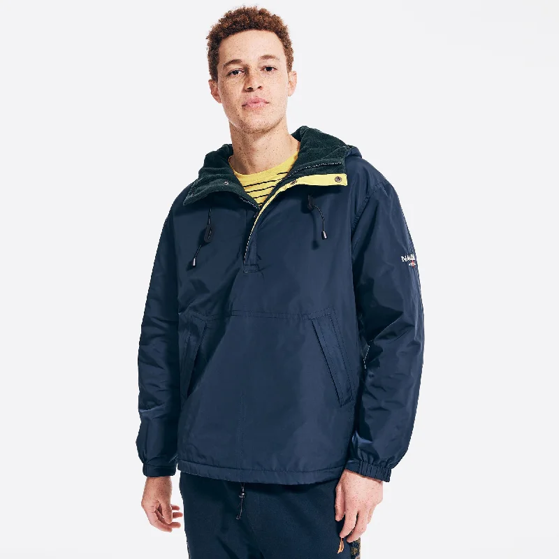 Classic Hoodies Nautica Mens Sustainably Crafted Reversible Anorak Jacket