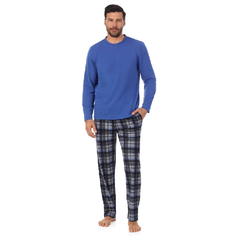 Graphic Sweatshirts Mens Cozy Lodge Long Sleeve Crew and Pajama Pant 2-pc Set