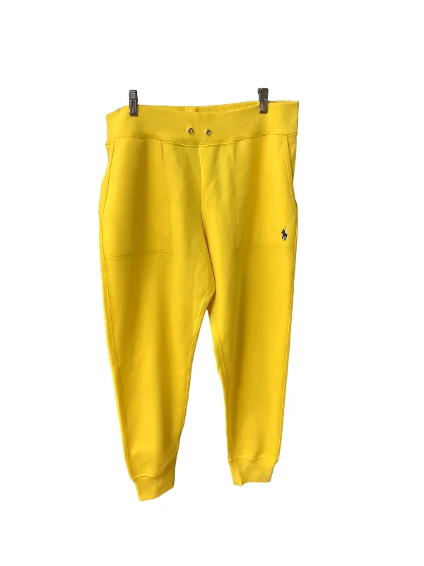 Slim Trousers Pants Joggers By Polo Ralph Lauren In Yellow, Size: L