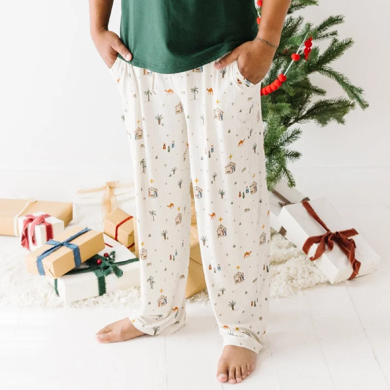 Comfy Sweatpants Nativity Small Ribbed Men's Pants