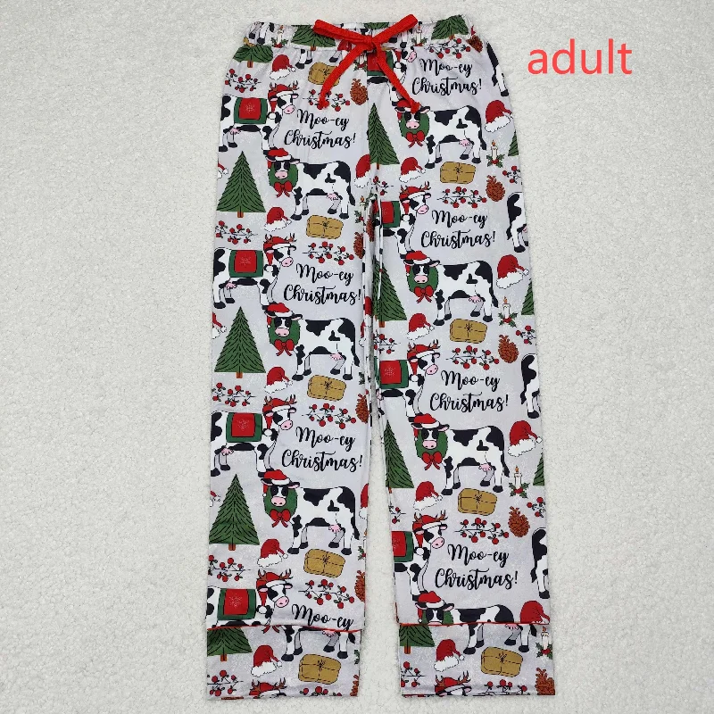 Sporty Jackets RTS NO MOQ ETA 5/7days arrived P0492 Adult female Christmas tree cow gray-red trousers