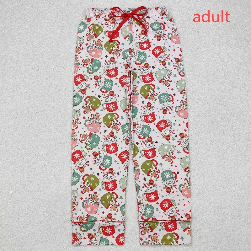 Sportswear Styles RTS NO MOQ ETA 5/7days arrived P0601 Adult female Christmas gingerbread man cup trousers