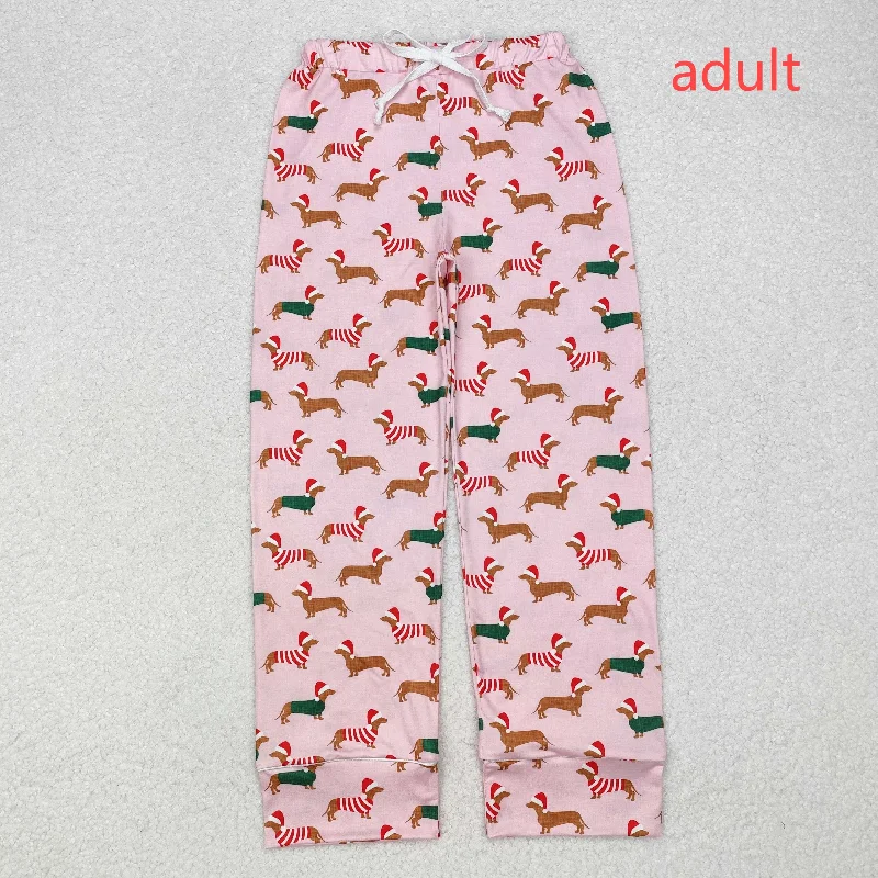 Printed Shirts RTS NO MOQ ETA 5/7days arrived P0663 Adult female Christmas hat puppy pink trousers