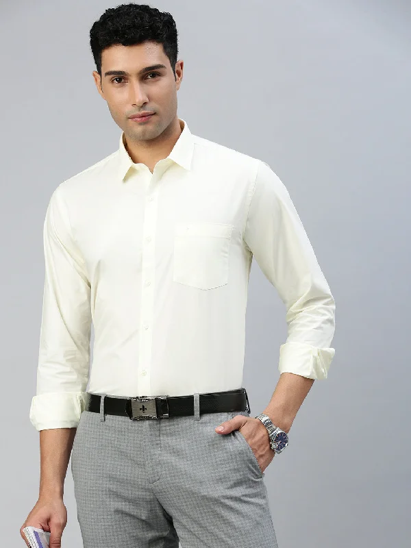 Street Boots Men 100% Cotton Shirt Cream Sammantham