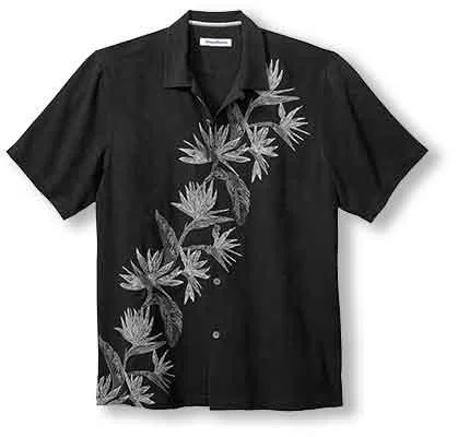 Layered Outfits Tommy Bahama Across Paradise Camp Shirt - Black