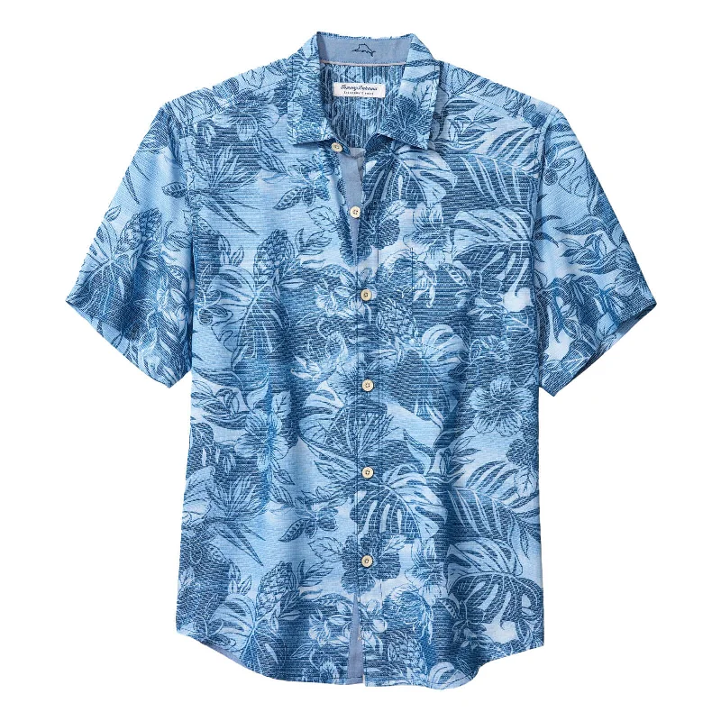 Jogging Jackets Tommy Bahama IslandZone Coconut Point Ocean Escape Camp Shirt - Dew Drop